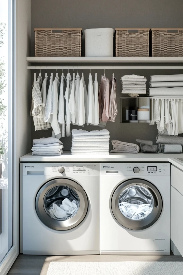 small laundry room organization 8