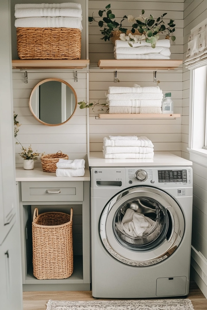 small laundry room organization 80