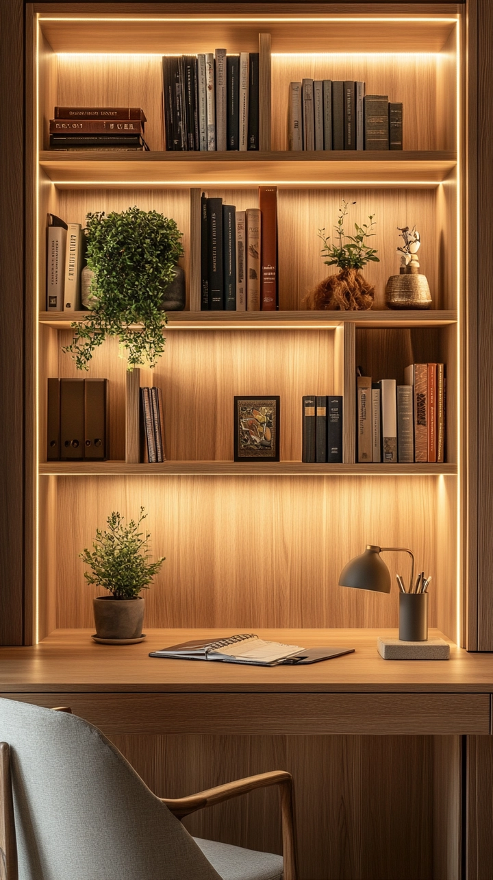 small office bookshelf ideas 32