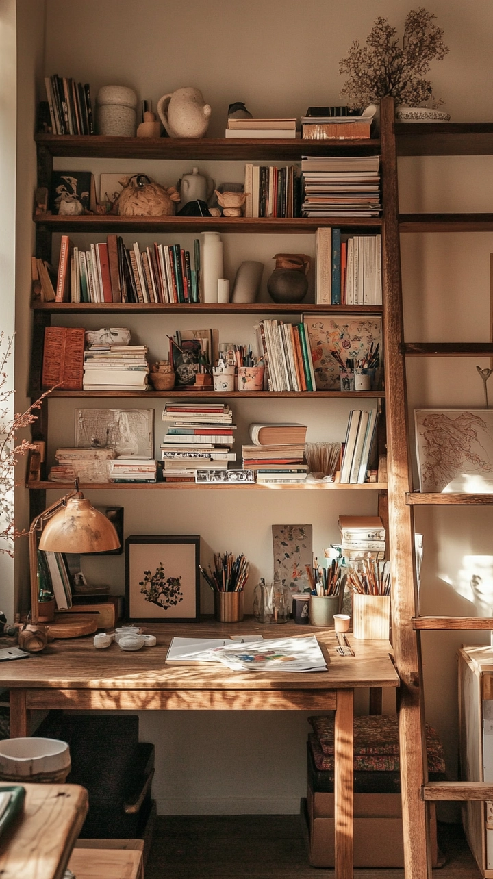 small office bookshelf ideas 40