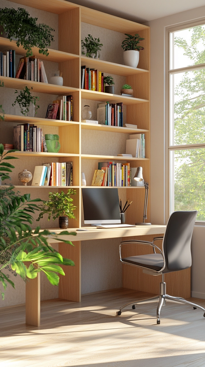 small office bookshelf ideas 52