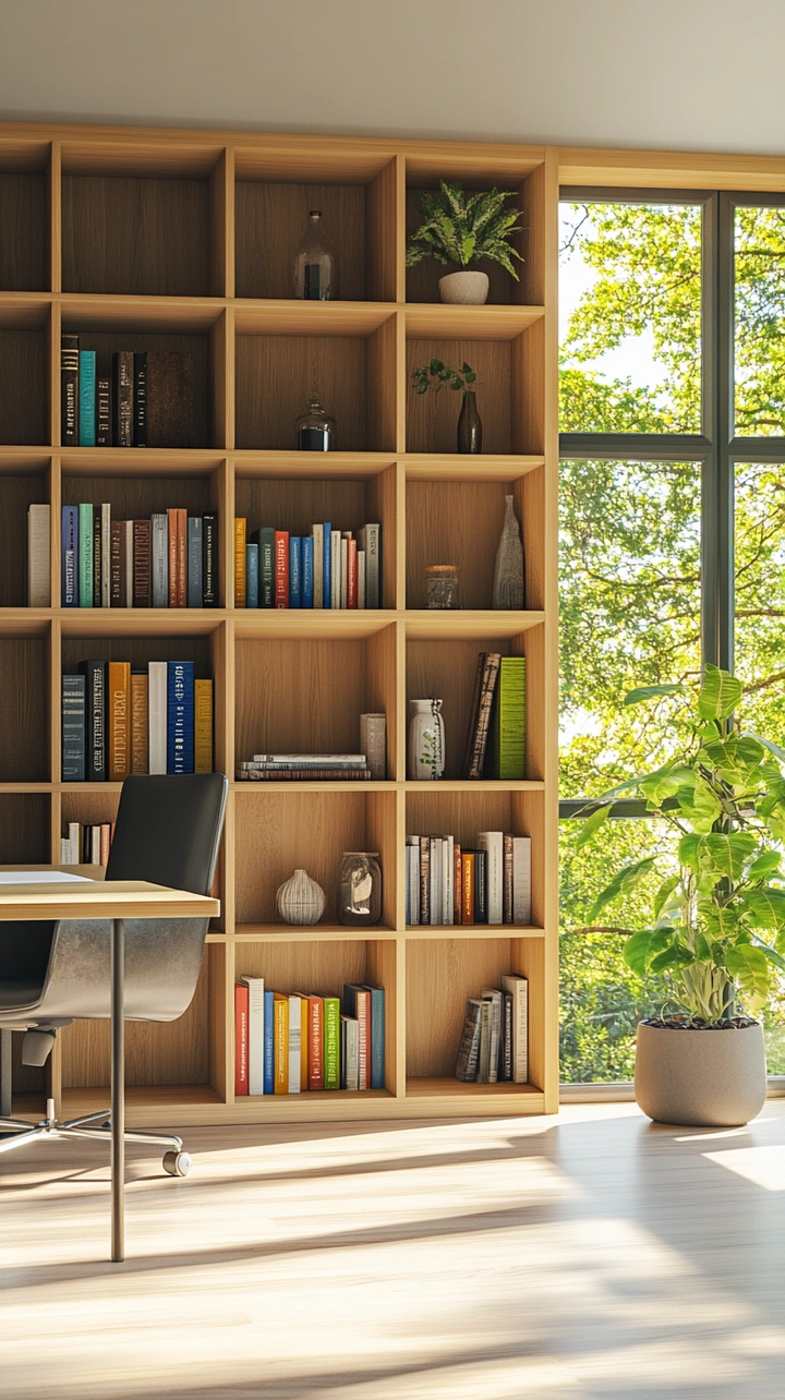 small office bookshelf ideas 54