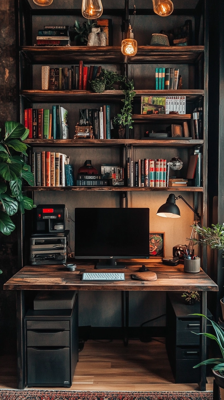 small office bookshelf ideas 65