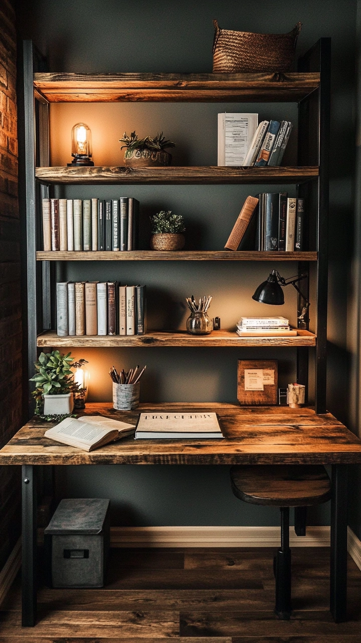 small office bookshelf ideas 67