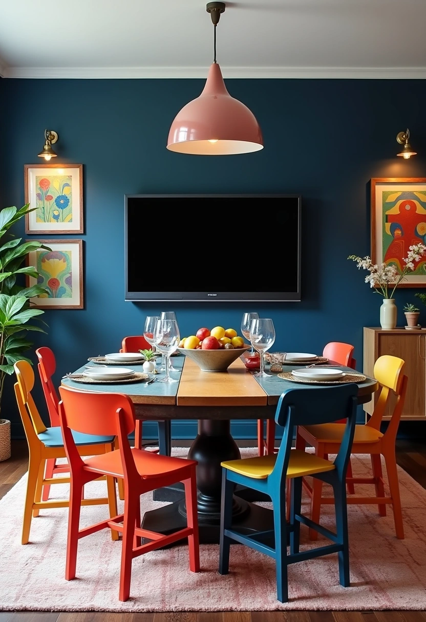 tv in dining room ideas 8