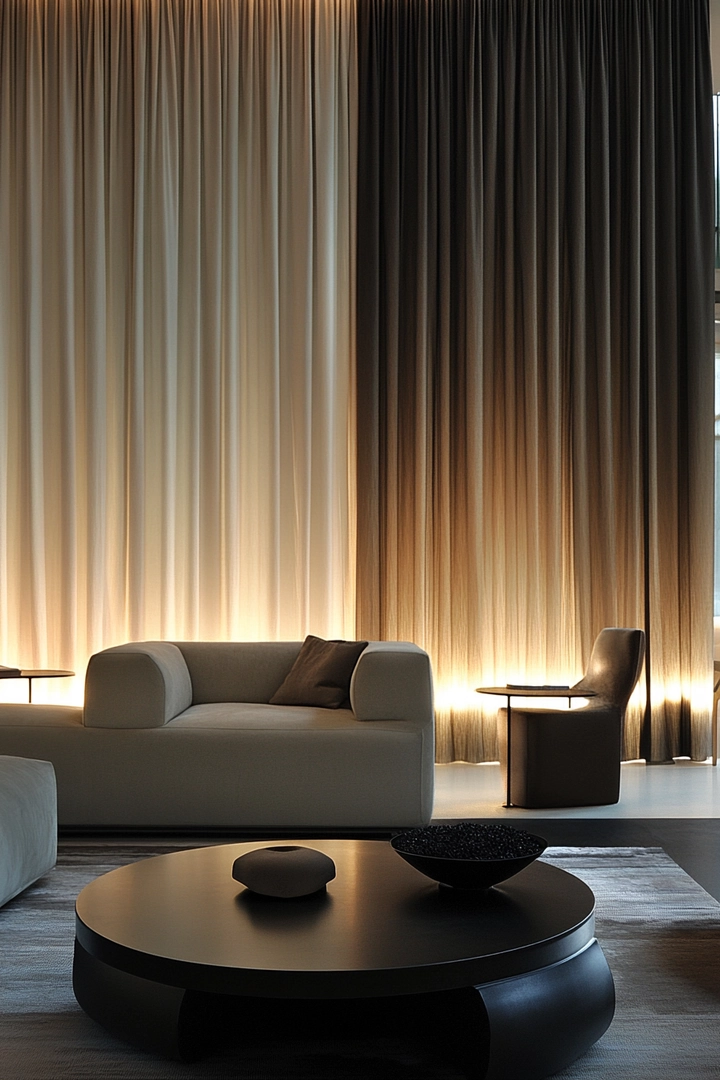 unique curtain ideas living room 31