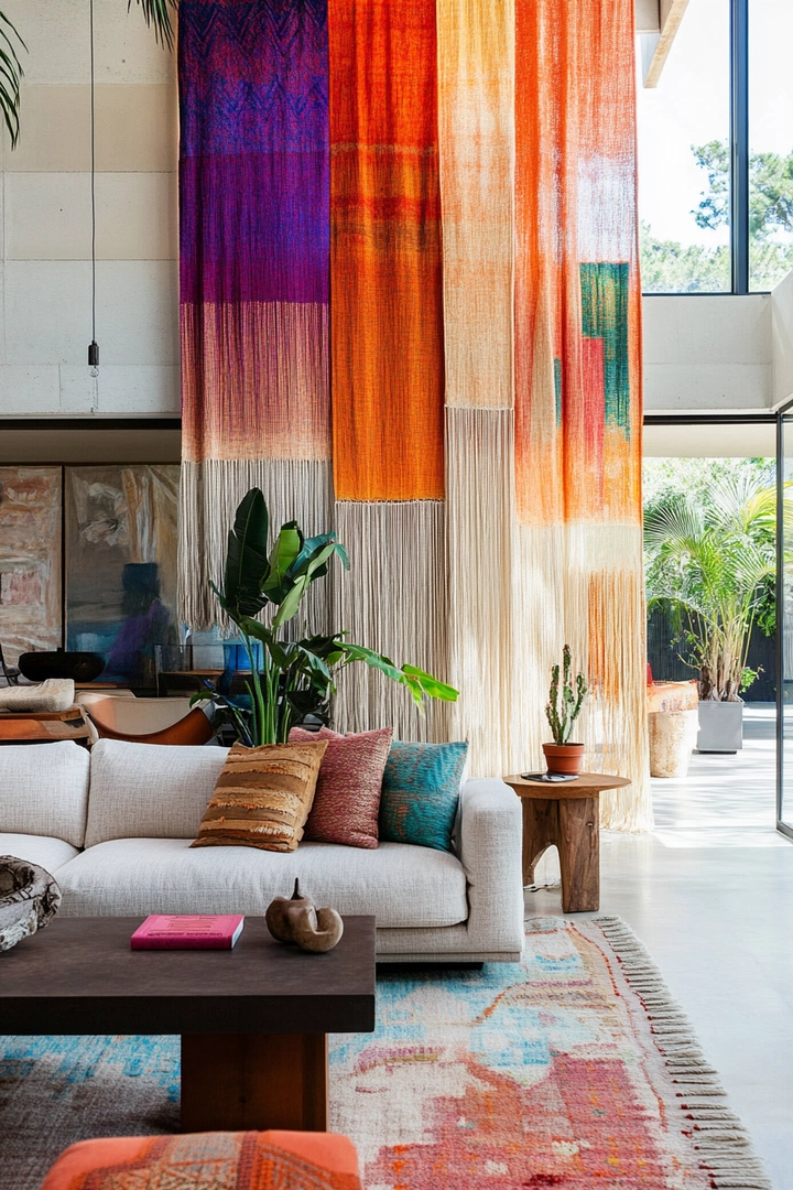 unique curtain ideas living room 69