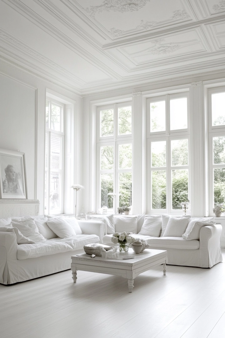 white living room ideas 49