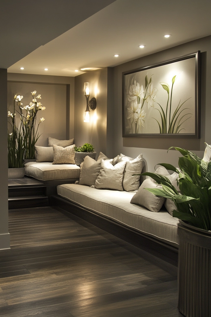 zen basement ideas 40